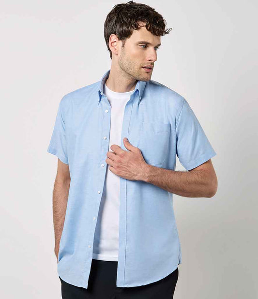 Kustom Kit - Short Sleeve Slim Fit Oxford Shirt - Pierre Francis
