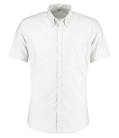Kustom Kit - Short Sleeve Slim Fit Oxford Shirt - K183 WHI 14