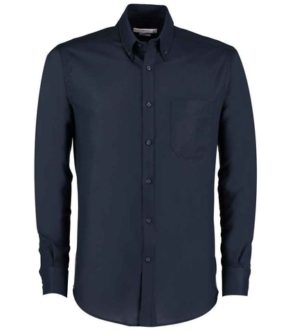 Kustom Kit - Long Sleeve Slim Fit Workwear Oxford Shirt - K184 NAV 14