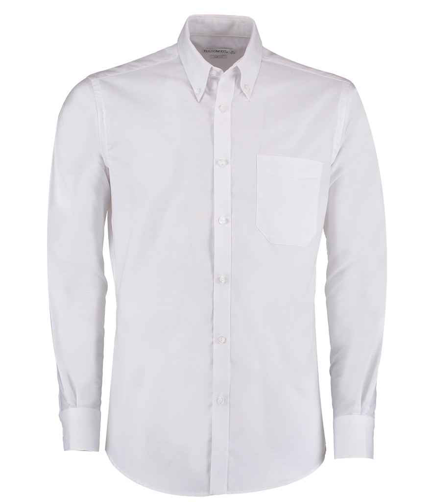 Kustom Kit - Long Sleeve Slim Fit Workwear Oxford Shirt - K184 BLK 14