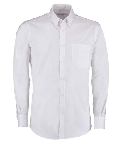 Kustom Kit - Long Sleeve Slim Fit Workwear Oxford Shirt - K184 BLK 14