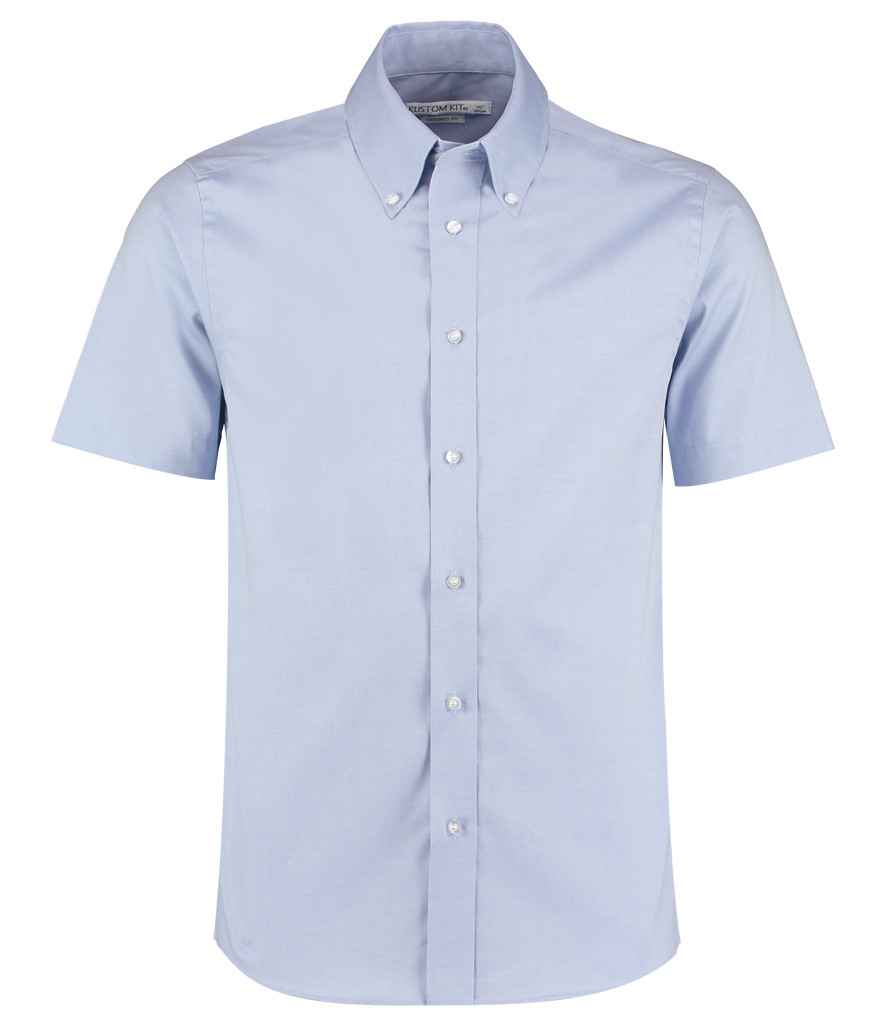 Kustom Kit - Premium Short Sleeve Tailored Oxford Shirt - K187 LBL 13.5