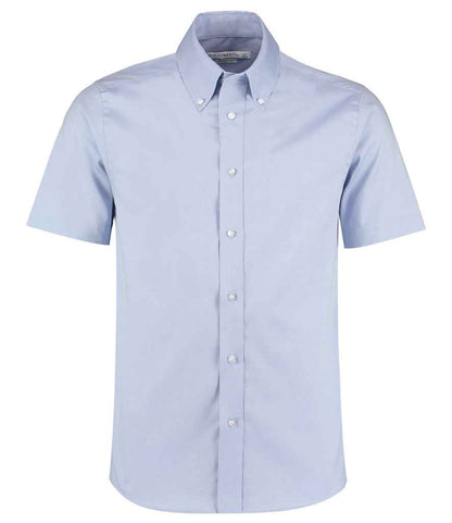 Kustom Kit - Premium Short Sleeve Tailored Oxford Shirt - K187 LBL 13.5
