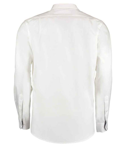 Kustom Kit - Premium Long Sleeve Contrast Tailored Oxford Shirt - Pierre Francis