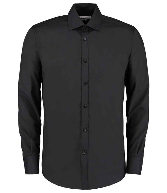 Kustom Kit - Long Sleeve Slim Fit Business Shirt - K192 BLK 14