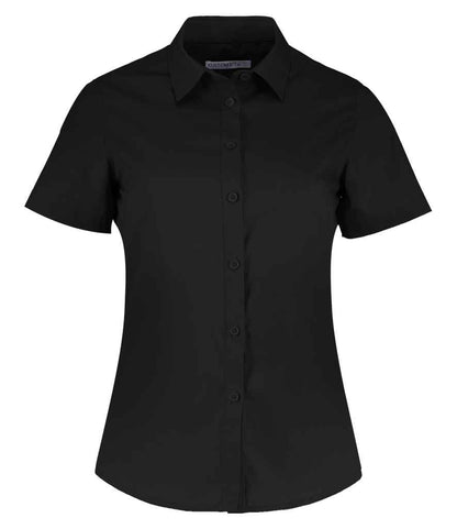 Kustom Kit - Ladies Short Sleeve Tailored Poplin Shirt - K241 BLK 6