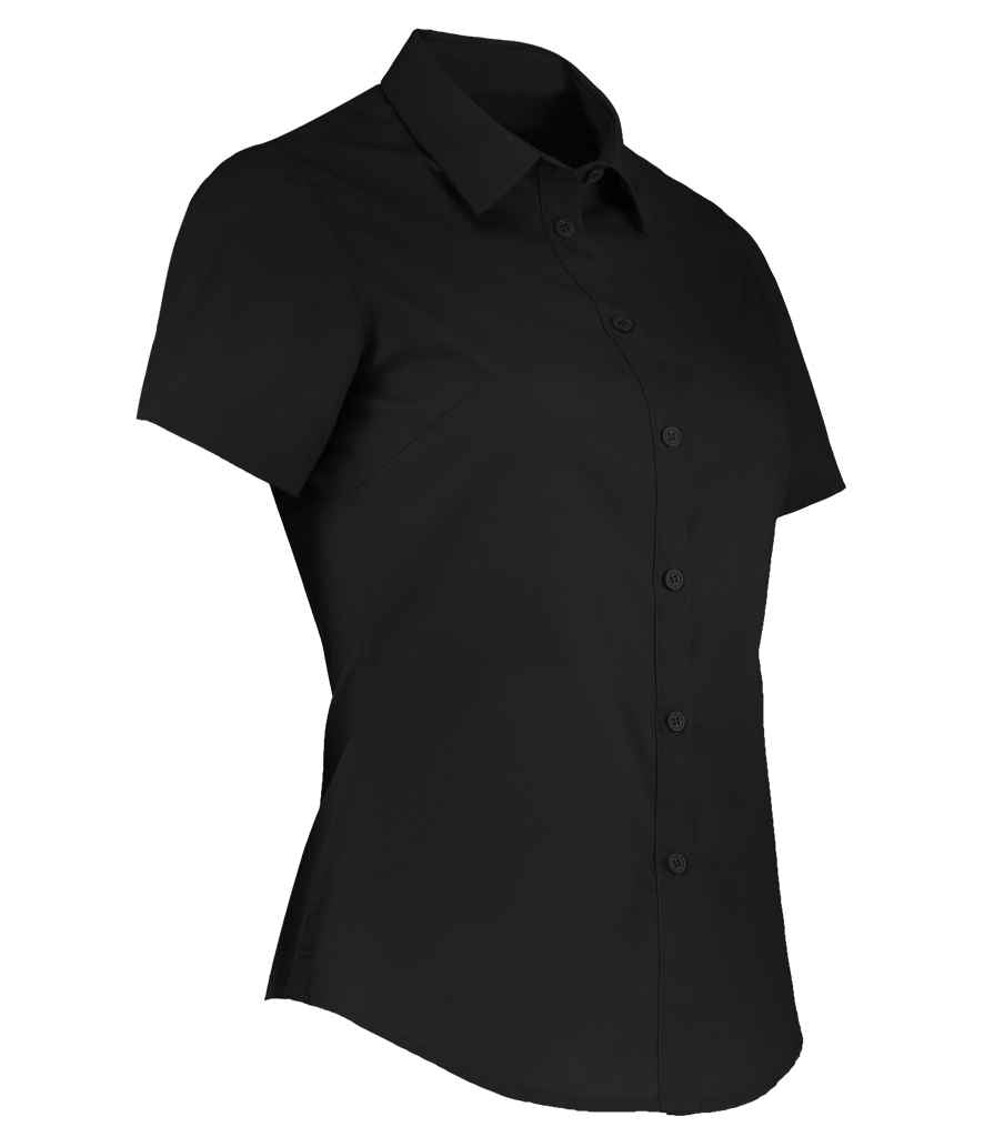 Kustom Kit - Ladies Short Sleeve Tailored Poplin Shirt