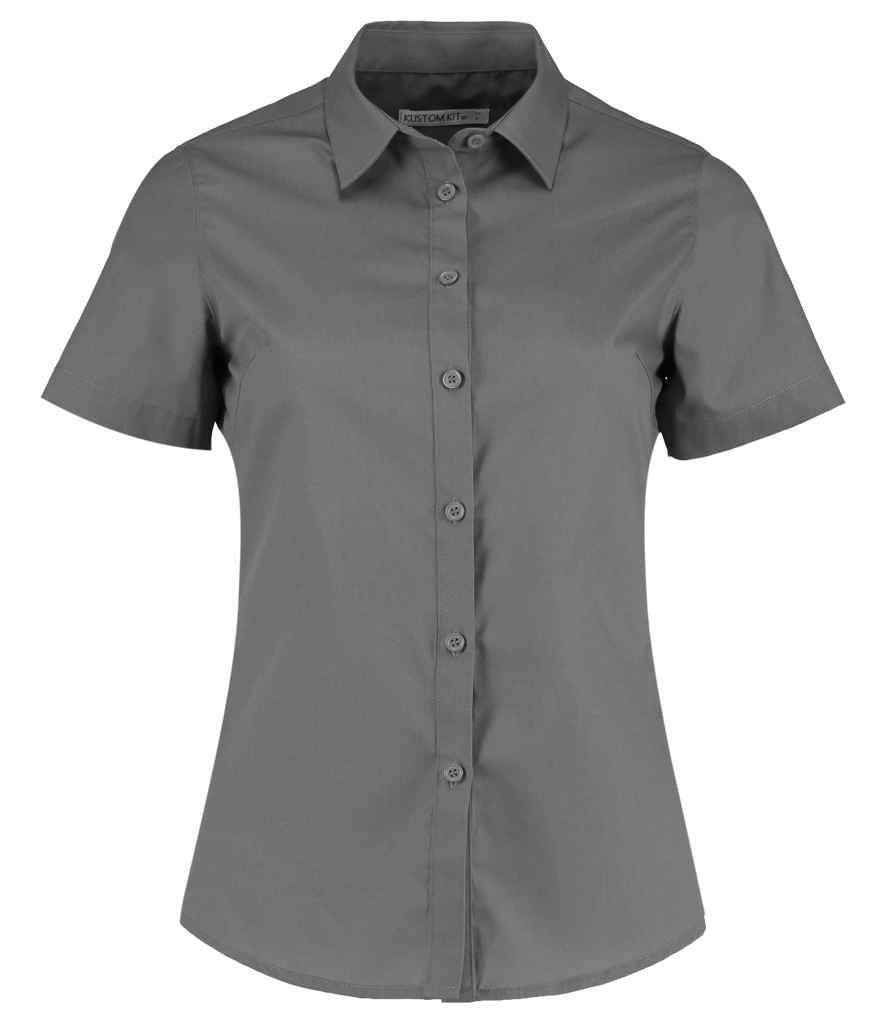 Kustom Kit - Ladies Short Sleeve Tailored Poplin Shirt - Pierre Francis