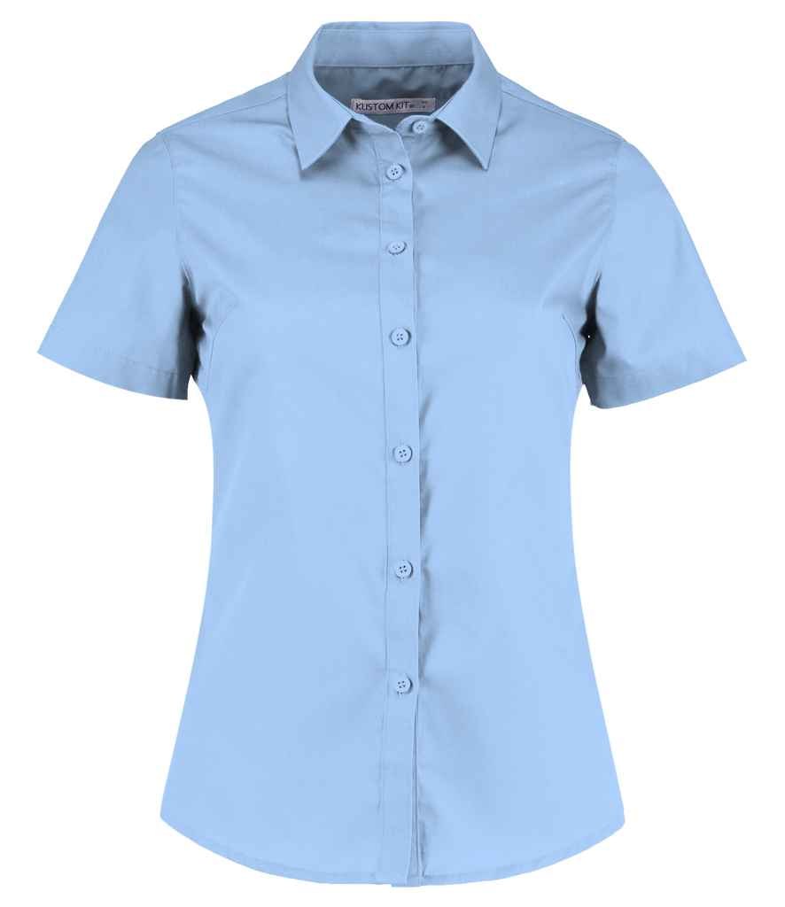 Kustom Kit - Ladies Short Sleeve Tailored Poplin Shirt - Pierre Francis