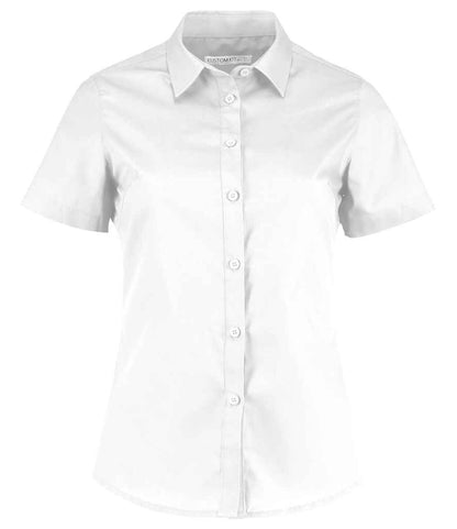 Kustom Kit - Ladies Short Sleeve Tailored Poplin Shirt - K241 WHI 6