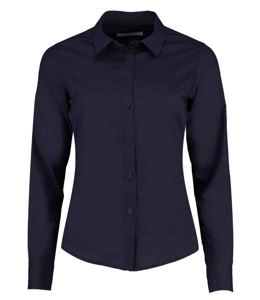 Kustom Kit - Ladies Long Sleeve Tailored Poplin Shirt