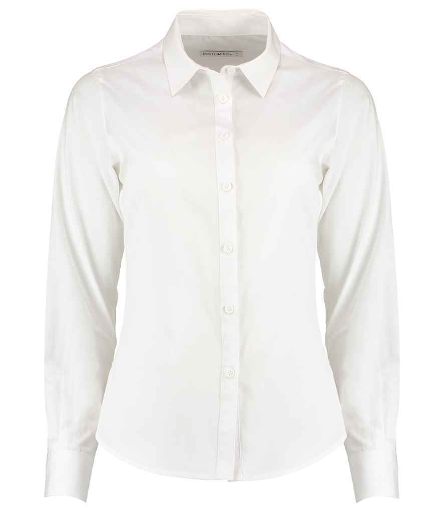 Kustom Kit - Ladies Long Sleeve Tailored Poplin Shirt - Pierre Francis