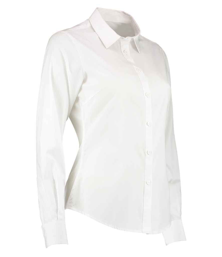 Kustom Kit - Ladies Long Sleeve Tailored Poplin Shirt - Pierre Francis