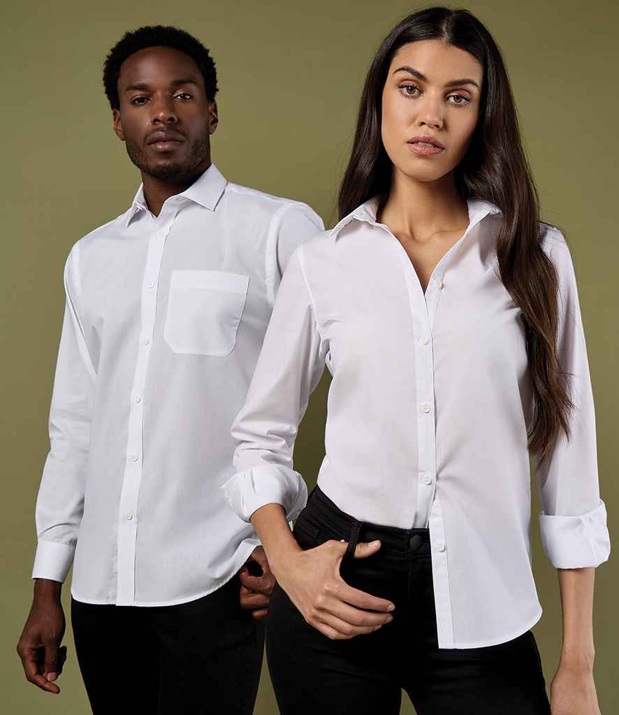 Kustom Kit - Ladies Long Sleeve Tailored Poplin Shirt - Pierre Francis