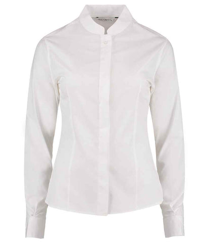 Kustom Kit - Ladies Long Sleeve Tailored Mandarin Collar Shirt - K261 BLK 8