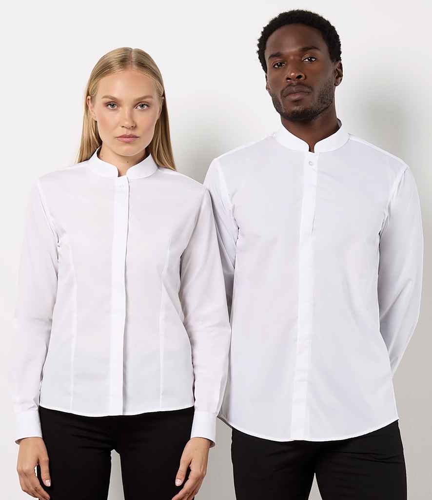 Kustom Kit - Ladies Long Sleeve Tailored Mandarin Collar Shirt - Pierre Francis