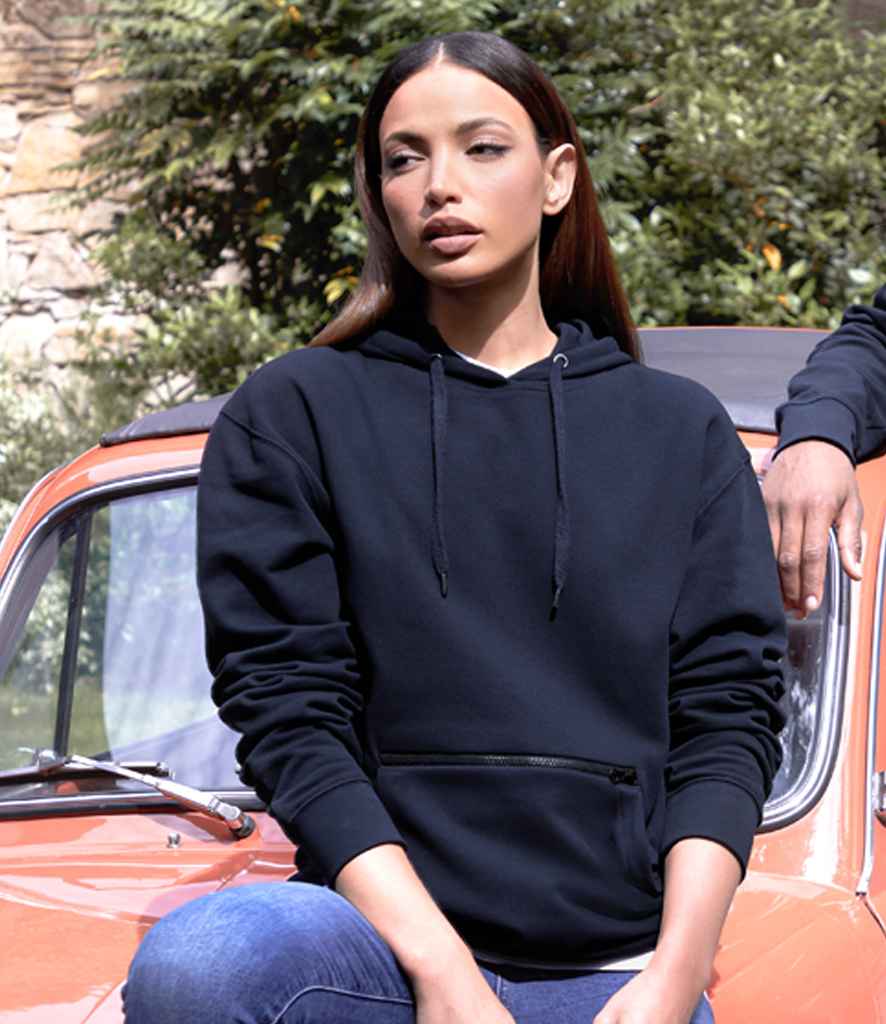 Kustom Kit - Regular Fit Piqué Zipped Pocket Hoodie - Pierre Francis