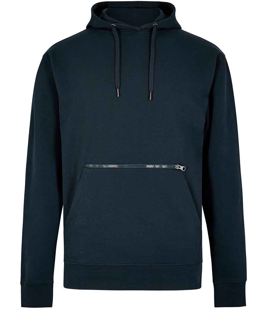 Kustom Kit - Regular Fit Piqué Zipped Pocket Hoodie - K338 BLK S