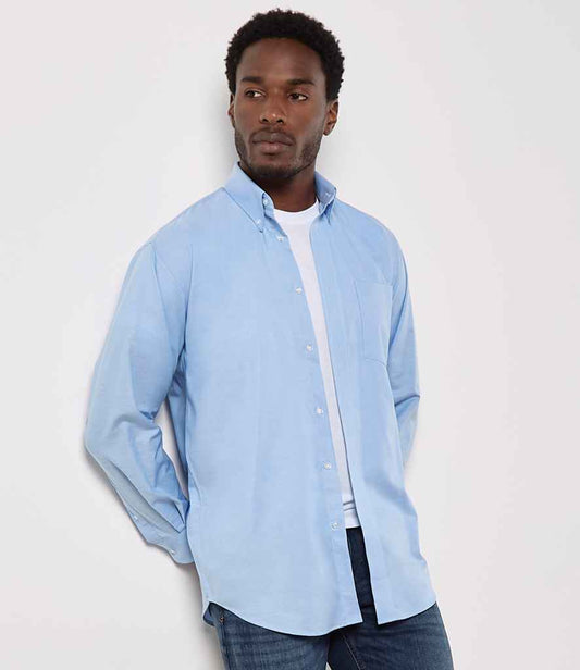 Kustom Kit - Long Sleeve Classic Fit Workwear Oxford Shirt - K351 LBL 13.5