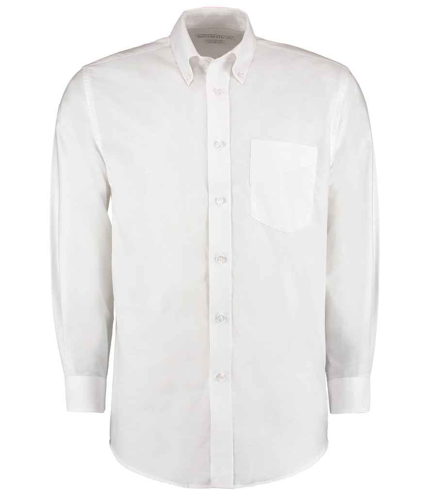 Kustom Kit - Long Sleeve Classic Fit Workwear Oxford Shirt - K351 WHI 13.5