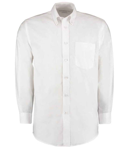 Kustom Kit - Long Sleeve Classic Fit Workwear Oxford Shirt - K351 WHI 13.5