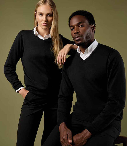 Kustom Kit - Arundel Cotton Acrylic V Neck Sweater - Pierre Francis