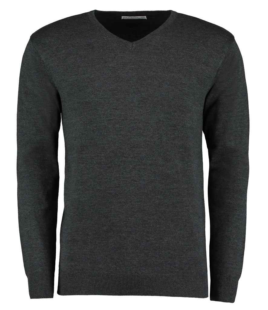 Kustom Kit - Arundel Cotton Acrylic V Neck Sweater - K352 GPH XXS