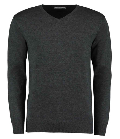 Kustom Kit - Arundel Cotton Acrylic V Neck Sweater - K352 GPH XXS
