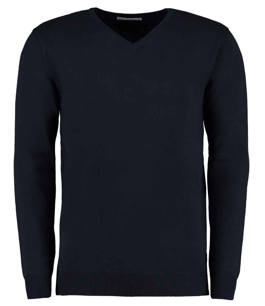 Kustom Kit - Arundel Cotton Acrylic V Neck Sweater - K352 NAV XXS