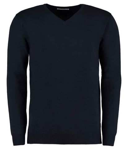 Kustom Kit - Arundel Cotton Acrylic V Neck Sweater - K352 NAV XXS