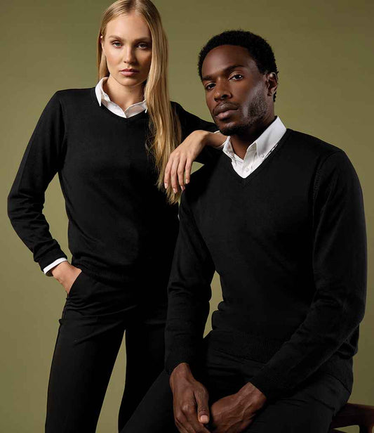 Kustom Kit - Ladies Arundel Cotton Acrylic V Neck Sweater - Pierre Francis