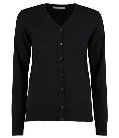 Kustom Kit - Ladies Arundel Cotton Acrylic V Neck Cardigan - K354 BLK 6