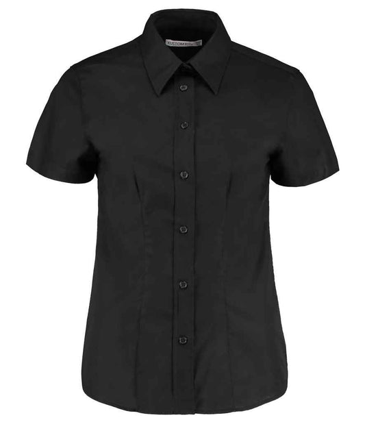 Kustom Kit - Ladies Short Sleeve Tailored Workwear Oxford Shirt - K360 BLK 8