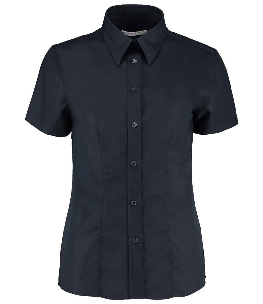 Kustom Kit - Ladies Short Sleeve Tailored Workwear Oxford Shirt - K360 BLK 8