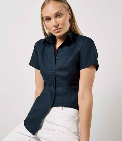 Kustom Kit - Ladies Short Sleeve Tailored Workwear Oxford Shirt - K360 FNA 8