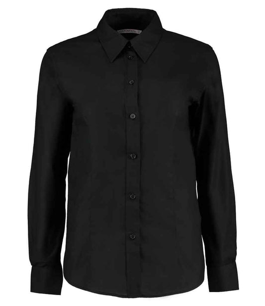 Kustom Kit - Ladies Long Sleeve Tailored Workwear Oxford Shirt - K361 BLK 8