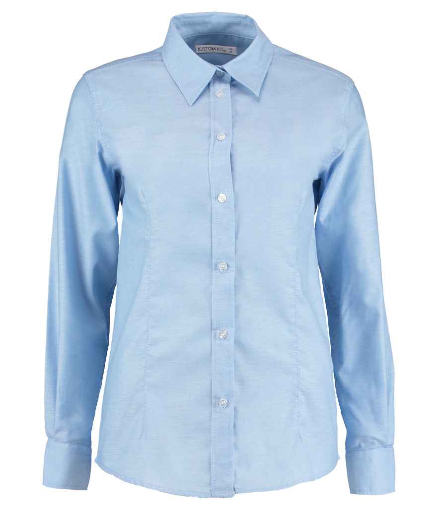 Kustom Kit - Ladies Long Sleeve Tailored Workwear Oxford Shirt - K361 BLK 8