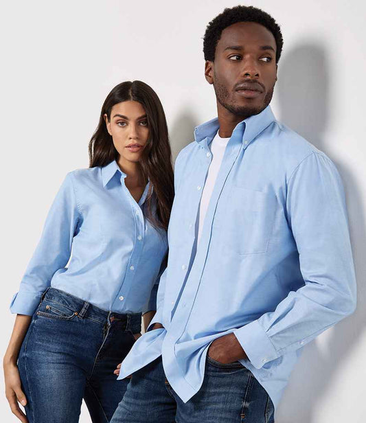 Kustom Kit - Ladies Long Sleeve Tailored Workwear Oxford Shirt - Pierre Francis