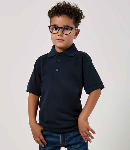 Kustom Kit - Kids Classic Poly / Cotton Piqué Polo Shirt - K406 NAV 3-4