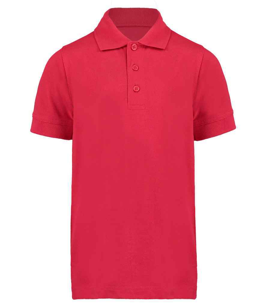 Kustom Kit - Kids Classic Poly / Cotton Piqué Polo Shirt - K406 RED 3-4