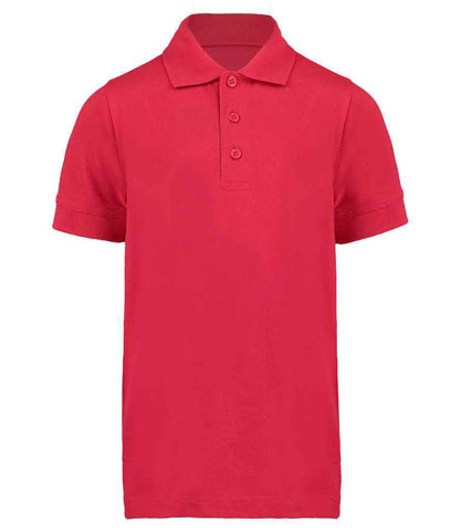 Kustom Kit - Kids Classic Poly / Cotton Piqué Polo Shirt - K406 RED 3-4