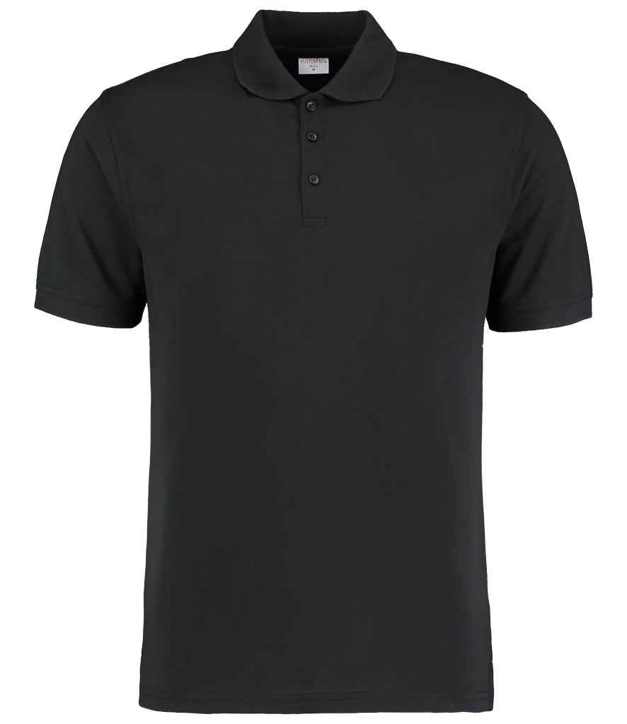 Kustom Kit - Klassic Slim Fit Poly/Cotton Piqué Polo Shirt - K413 BLK XXS