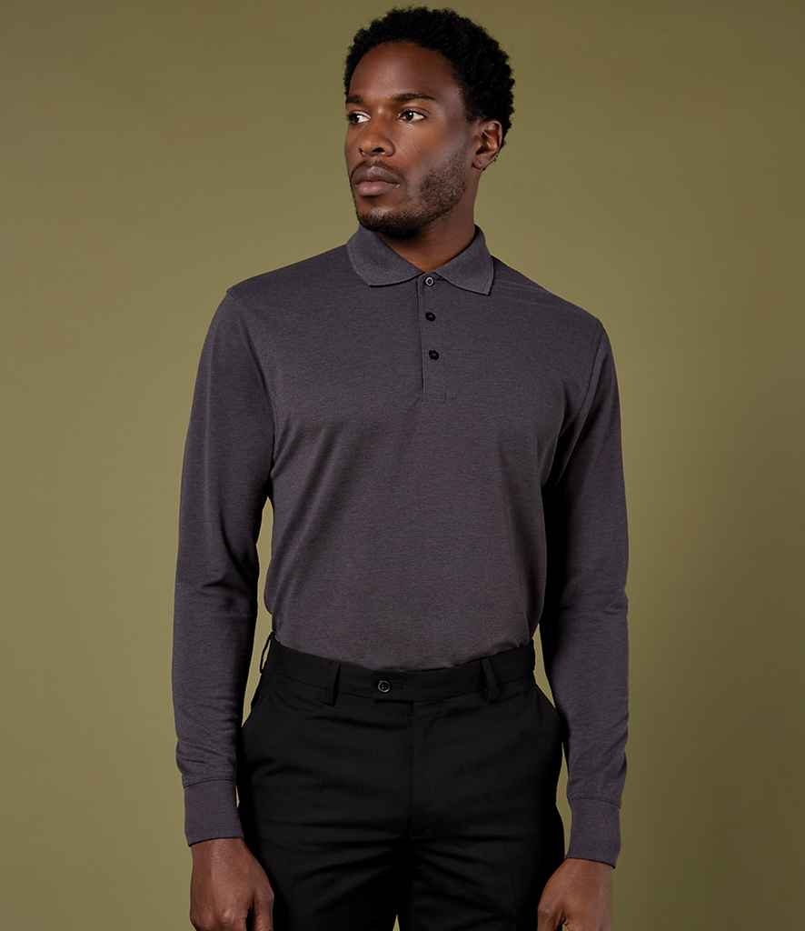 Kustom Kit - Long Sleeve Poly / Cotton Piqué Polo Shirt - K430 GPH S