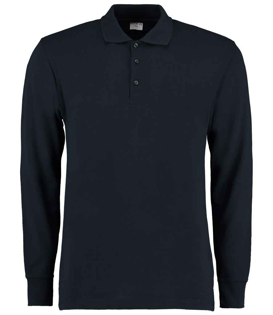 Kustom Kit - Long Sleeve Poly / Cotton Piqué Polo Shirt - K430 NAV S
