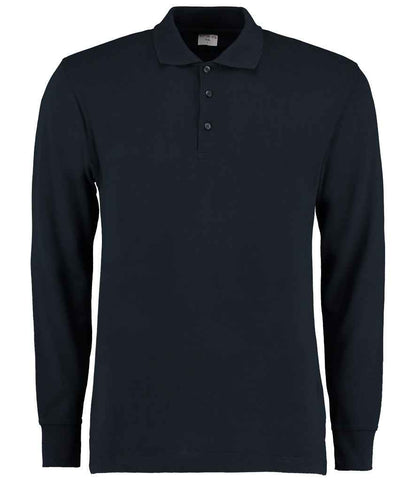 Kustom Kit - Long Sleeve Poly / Cotton Piqué Polo Shirt - K430 NAV S