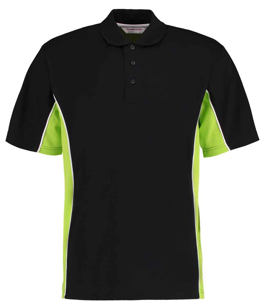 Kustom Kit - Track Poly/Cotton Piqué Polo Shirt - K475 BK/LM XXS