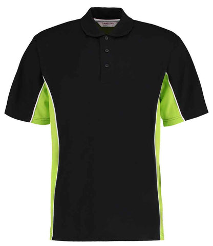 Kustom Kit - Track Poly/Cotton Piqué Polo Shirt - K475 BK/LM XXS