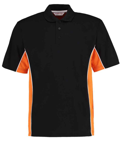 Kustom Kit - Track Poly/Cotton Piqué Polo Shirt - K475 BK/OR XXS