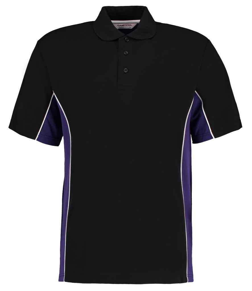 Kustom Kit - Track Poly/Cotton Piqué Polo Shirt - K475 BK/PR S