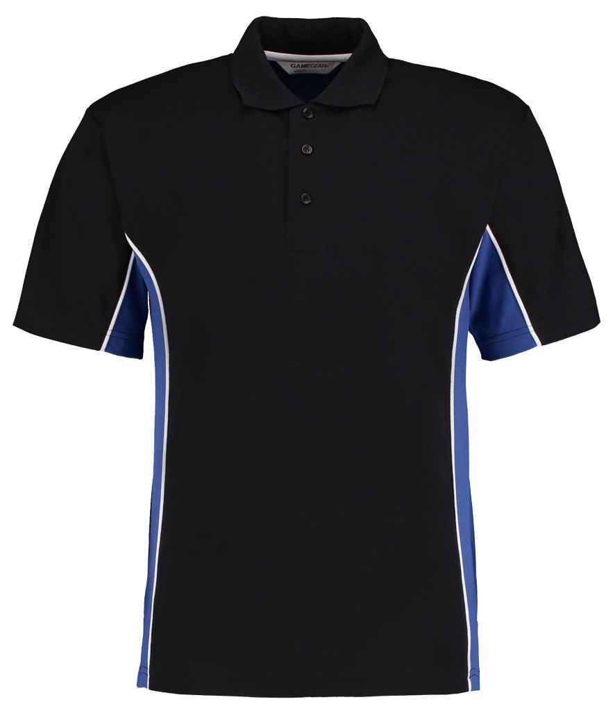 Kustom Kit - Track Poly/Cotton Piqué Polo Shirt - K475 BK/RY XXS
